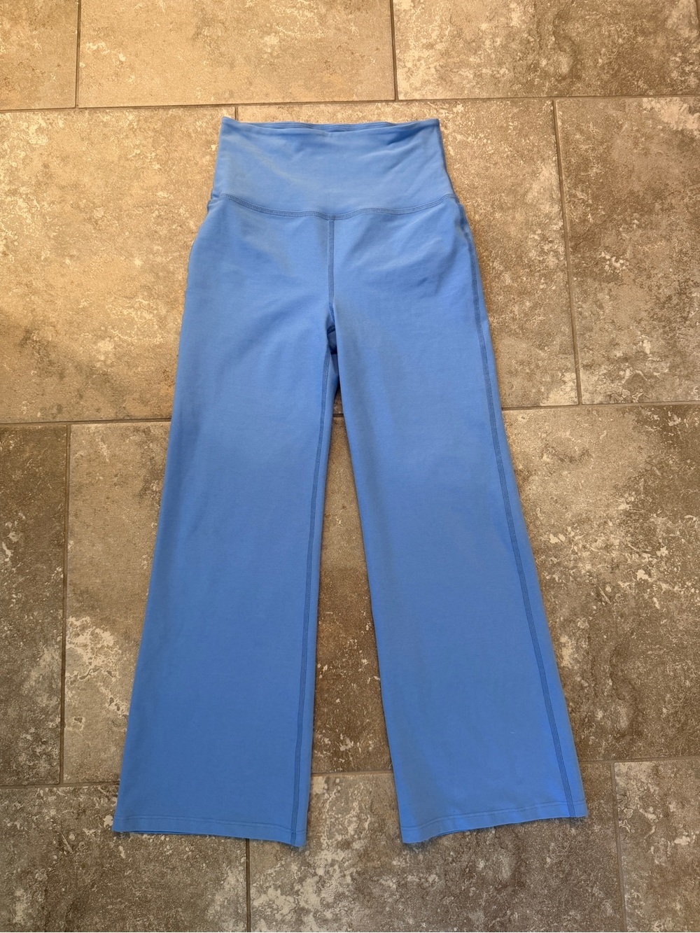 Beyond Yoga Blue High Waisted Wide Leg Yoga Pants Medium